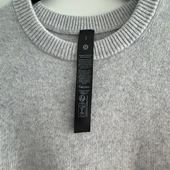 lululemon New Venture Cashmere Crewneck Sweater Mens Size Small - Picture 2 of 4